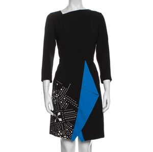 Roland Mouret Printed Multi Color Shift Dress - size M
